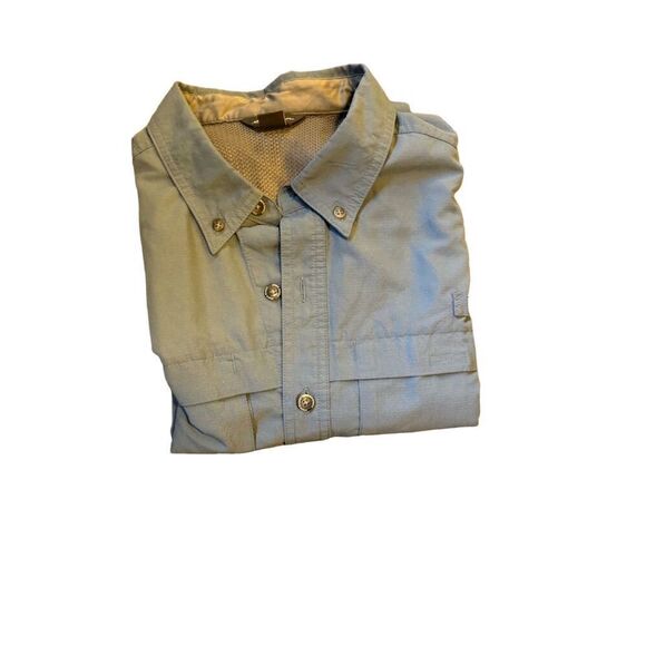 Eddie Bauer Men's Light Blue Long-Sleeve Button-Up Shirt Tall Large - Picture 10 of 11